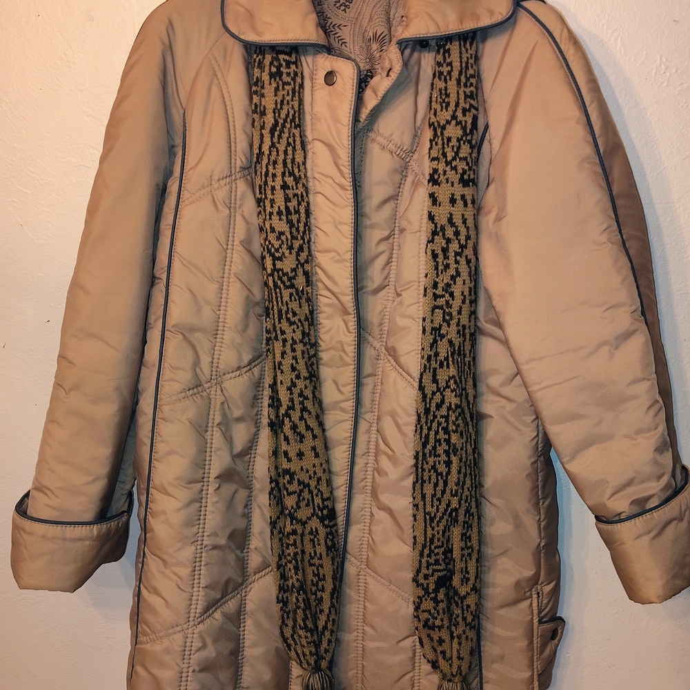Women's Tan Quilted Coat